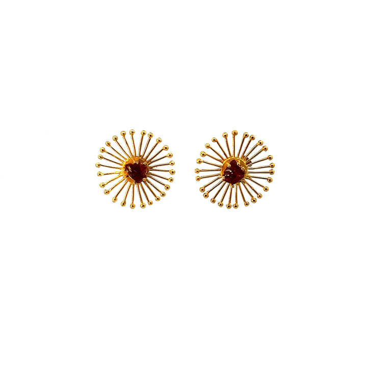 Full Dandelion Earrings S Stone